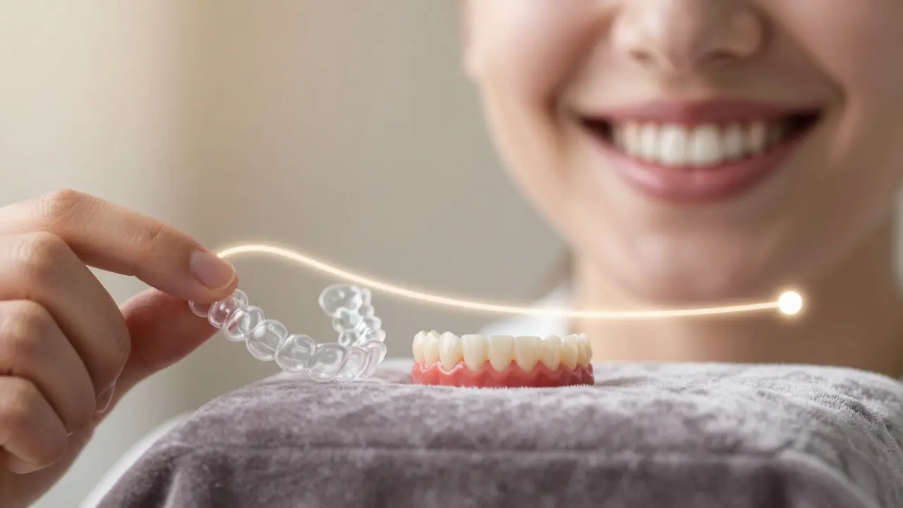 Cesta od ortodontie k estetickým fazetám s přirozeným úsměvem na konci.