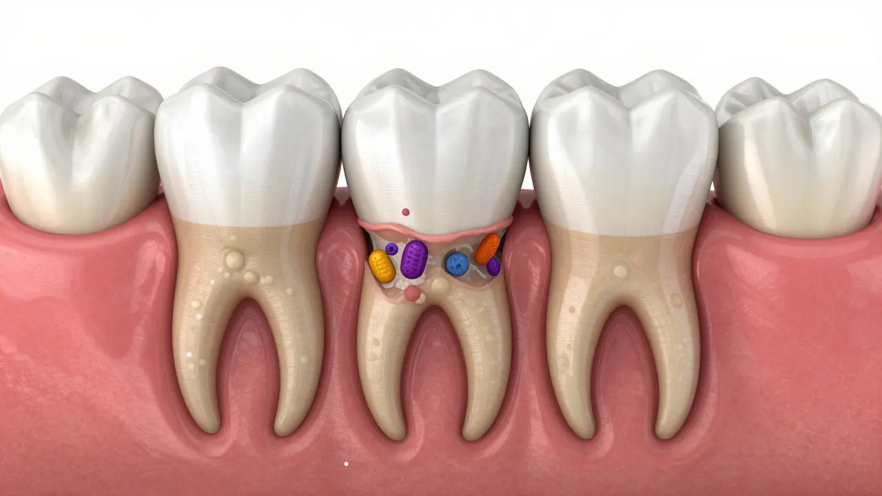 Jak vypadá paradontoza? Příznaky, průběh a co se děje pod dásněmi