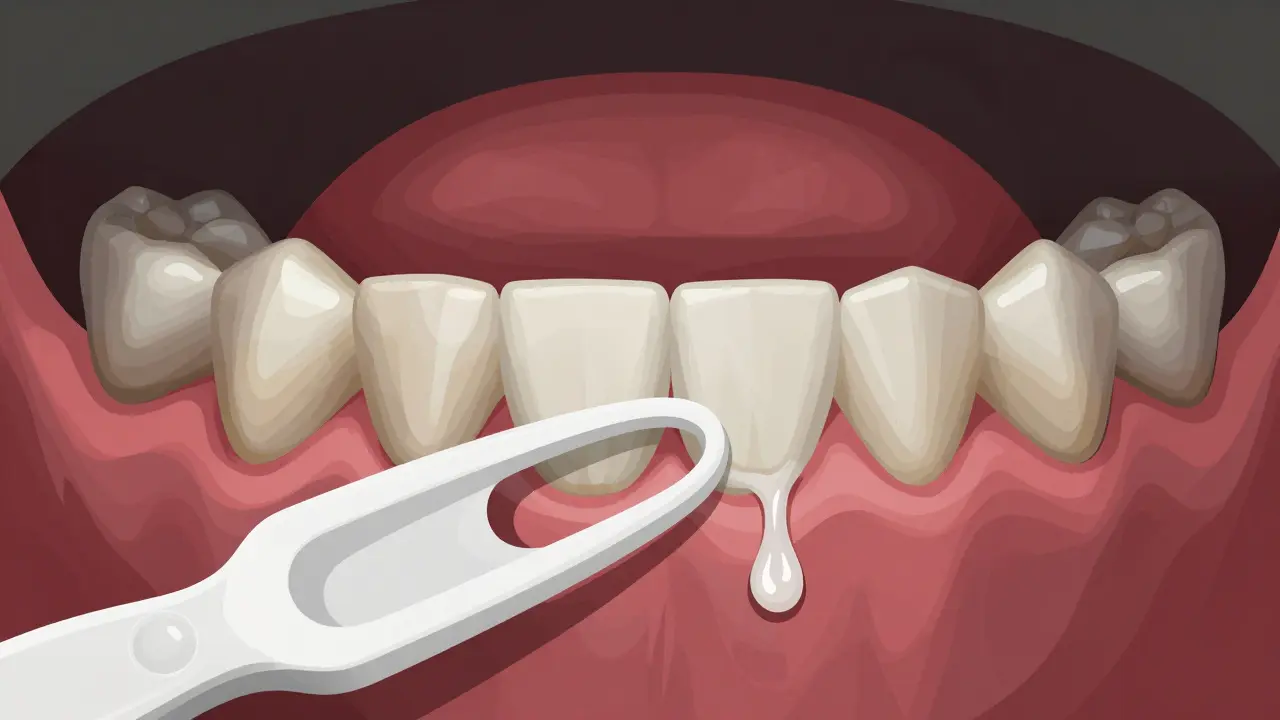 Poškozené zuby a odstávající dásně způsobené příliš častým používáním bělících sad.