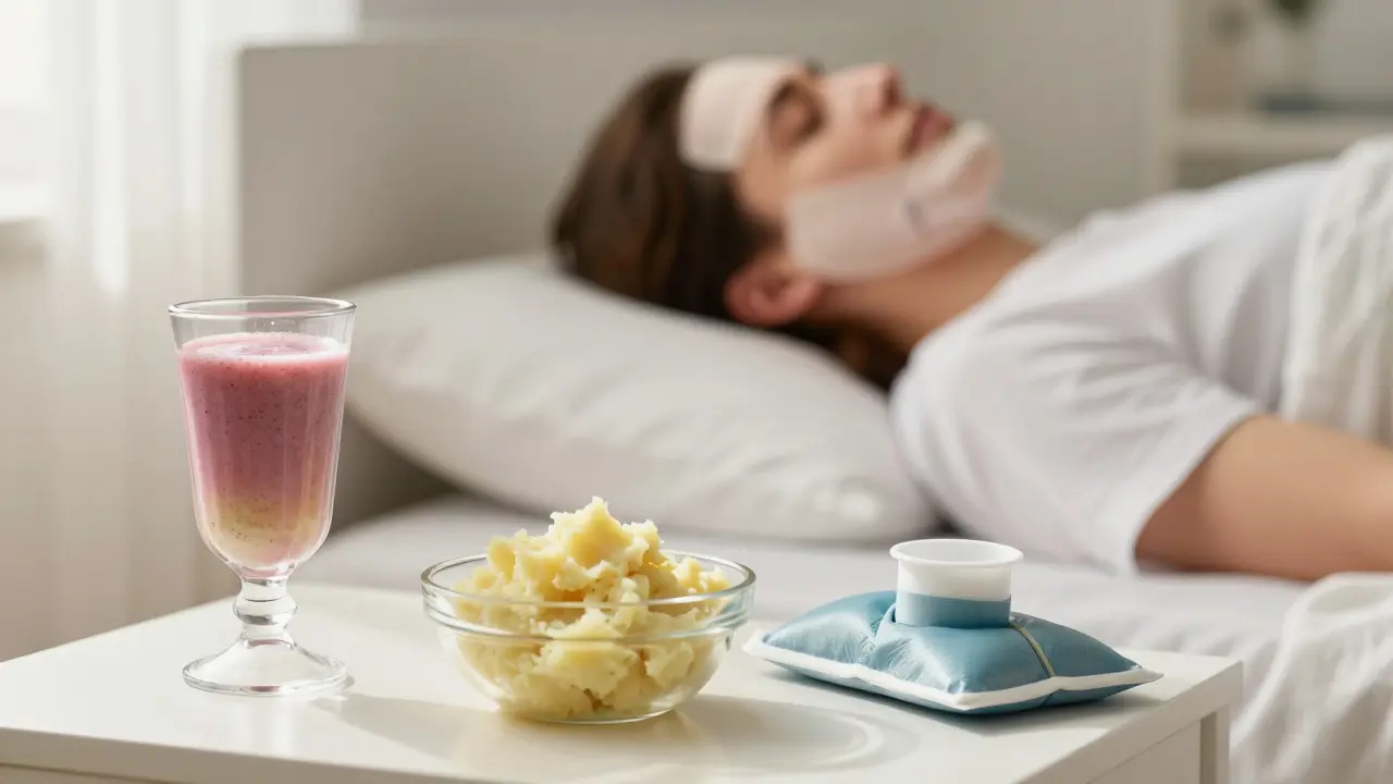 Zdravá tekutá strava a chladicí obklady pro rekonvalescenci po operaci