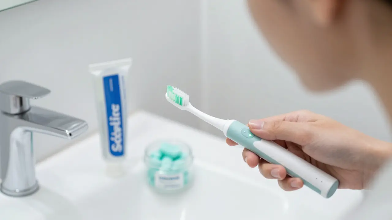Měkká zubní kartáčka a fluoridová pasta pro citlivé zuby